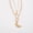 Gold, variant on Women's Silver Luna Layered Moon Pendant Necklace by Elsie & Zoey
