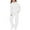 White, variant on XIMIN Boys and Girls Velvet Sweatsuit Set, Athletic 2 Piece Outfit with Preppy Hoodie and Sweatpants, Fall Winter Warm Tracksuit (Orange, 11-12 Years)