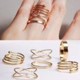 thumbnail image 4 of 6pc/set New Unique Ring Set Punk Alloy Knuckle Rings for Womens Finger Ring 6 PCS Rings, 4 of 6