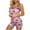 Pink, variant on Pajama Sets for Women Akafmk Womens Pajama Sets,Camisole Pajamas for Women Set,Fashion Women Print Color Round Neck Camisole Sleeveless Shorts Pajama Set