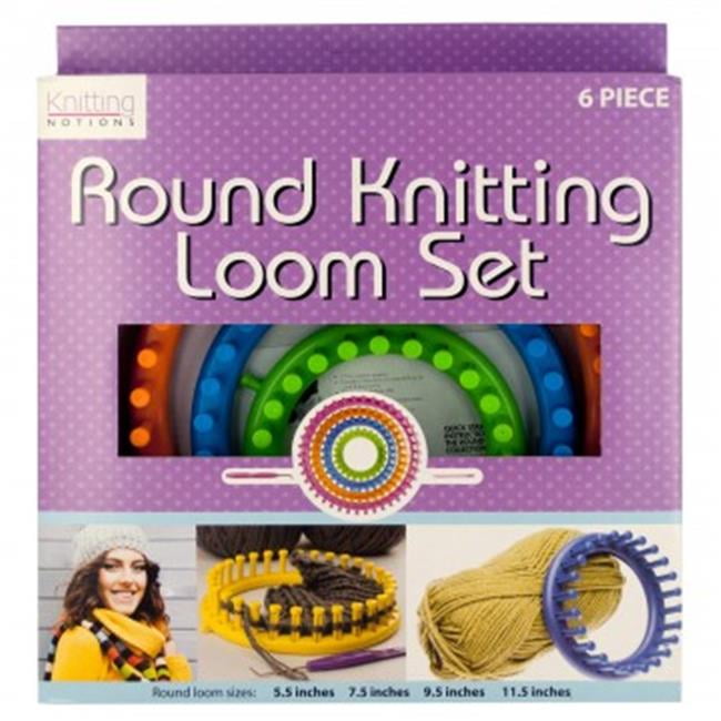 Bulk Buys OS3546 Round Knitting Loom Set 6 Piece