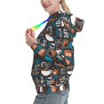 thumbnail image 2 of Salouo Coffee Lover Print Pattern Hoodie Sweatshirts for Women, Autumn Pullover Hoodie Workout Sweat Women's Long Sleeve Preppy Sweatshirts-Large, 2 of 7