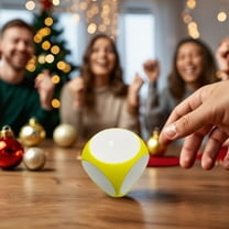 Neoyler Christmas Decorations DIY Santa Swap Gift Exchange Dice Erasable Party Game with Customizable Rules for Holiday Secret Santa Family Gatherings and Christmas Parties Yellow 3.9x3.9x3.9in