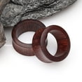 thumbnail image 3 of A Pair of Dark Tamarind Wood Double Flared Tunnel Plug, 3 of 3