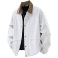 thumbnail image 2 of Donemore Men's Solid Color Lapel Pocket Work Jacket Coat Long Sleeve No Hood Casual Outerwear Vintage Style Multi-Pocket Design, 2 of 3