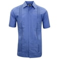 thumbnail image 1 of Manchester Guayabera Regular Fit  Azul, M Manchester 3553C, 1 of 4