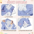 thumbnail image 4 of FORMRS Kids Short Sleeve Top and Pants Pajama Set Unisex Satin 2-Piece Sleepwear, Sizes 9-10Y, Blue Halloween, 4 of 8