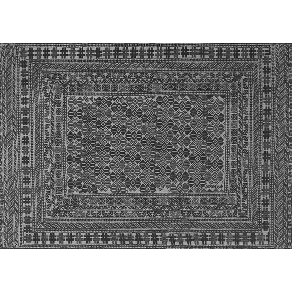 Ahgly Company Indoor Rectangle Southwestern Gray Country Area Rugs, 5' x 7'