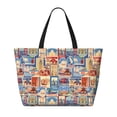 thumbnail image 2 of Fotbe Set Of Travel Vintage Bolsa de Viaje para Playa - Resistente al Agua, Bolsa Tote de Gran Capacidad y Ligera con 7 Bolsillos para Mujeres y Hombres, 2 of 7
