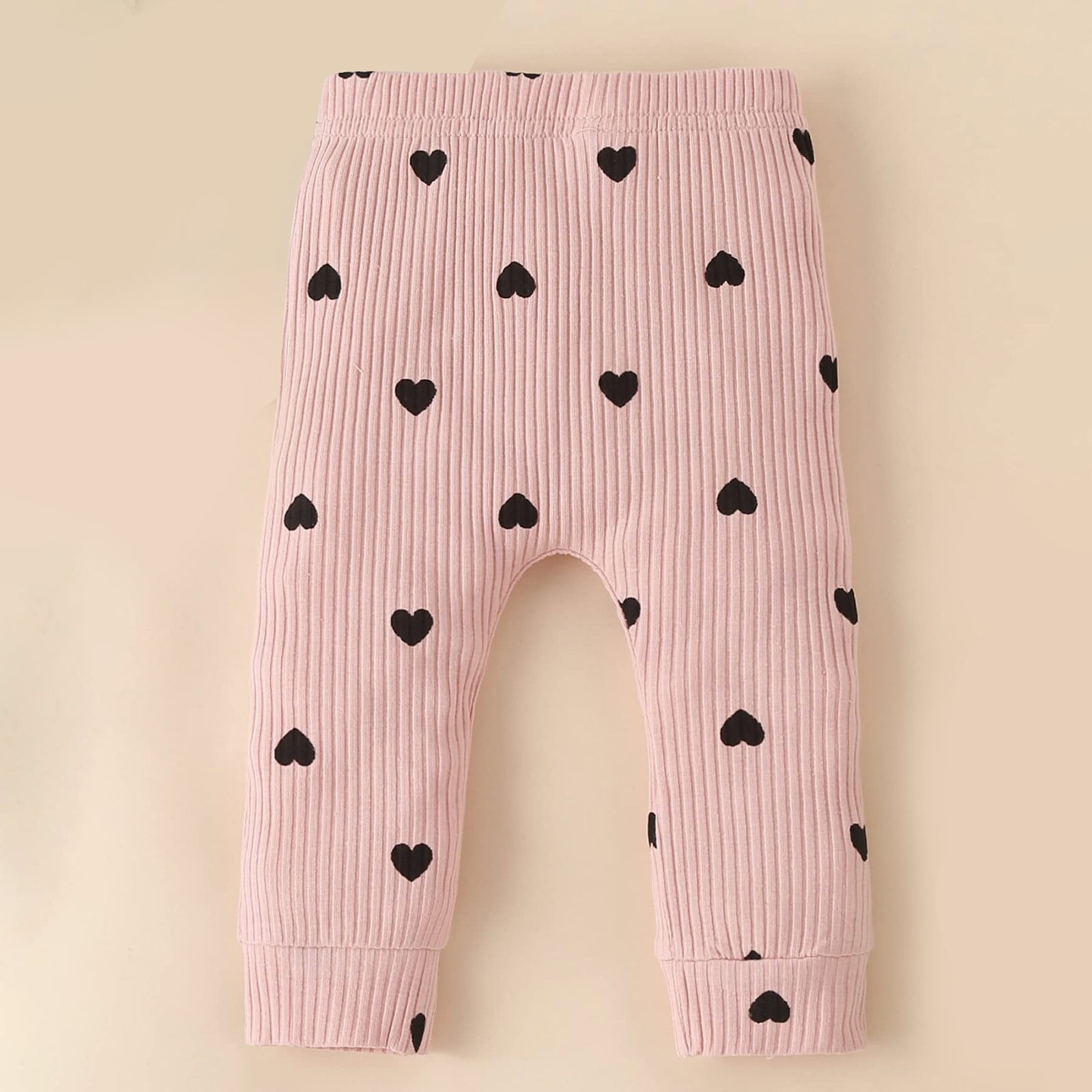 0-3 Months Baby Girl Clothes 3 Month Baby Girl Clothes Baby Girl Clothes Set 3pc Rib Frill Long Sleeve Romper and Pant Set Pink 9-12 Months