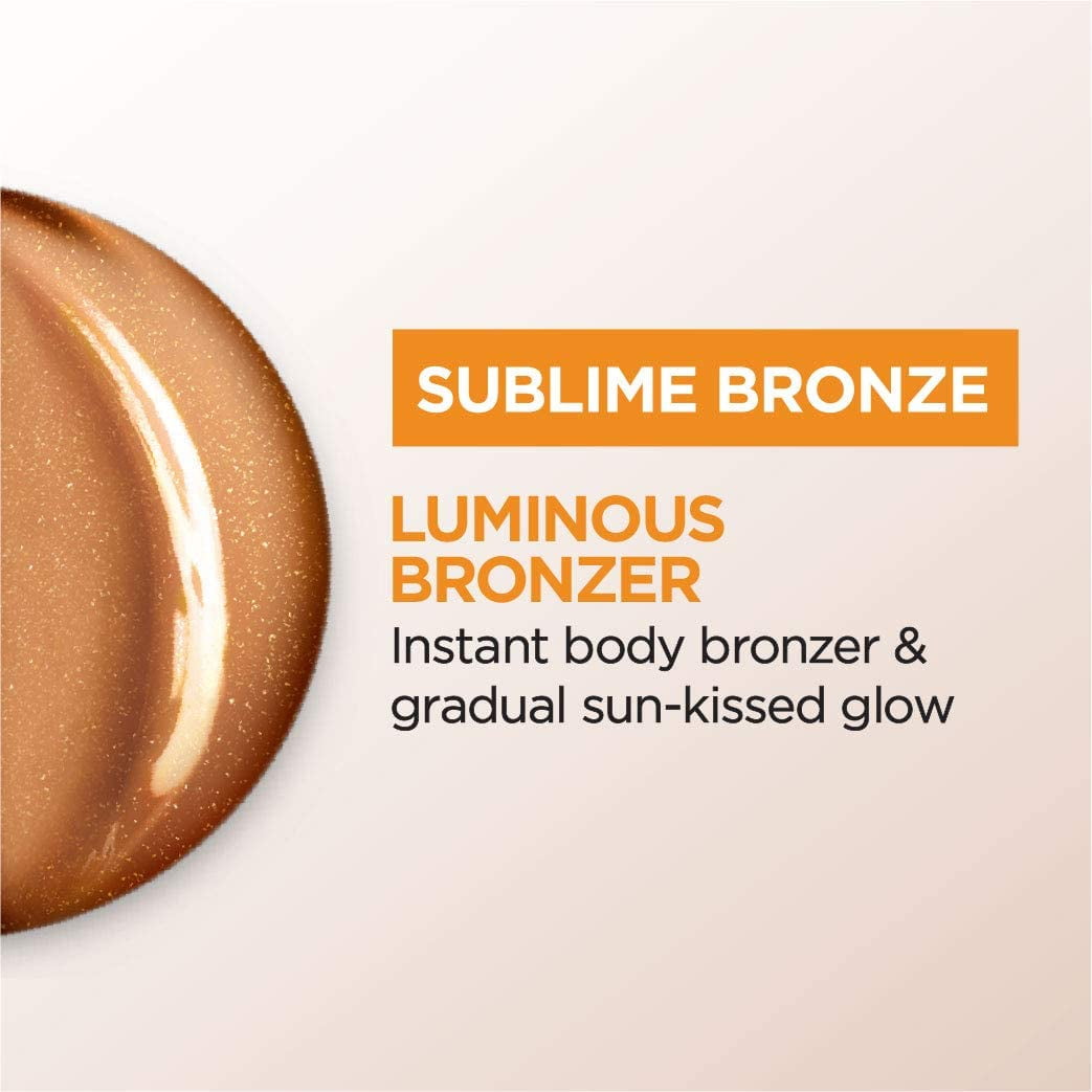 L'Oreal Paris Sublime Bronze Tinted Self-Tanning Luminous Bronzer, with Vitamin E and micro-pearls, streak-free, dramatic shimmer, Medium, 200 ml