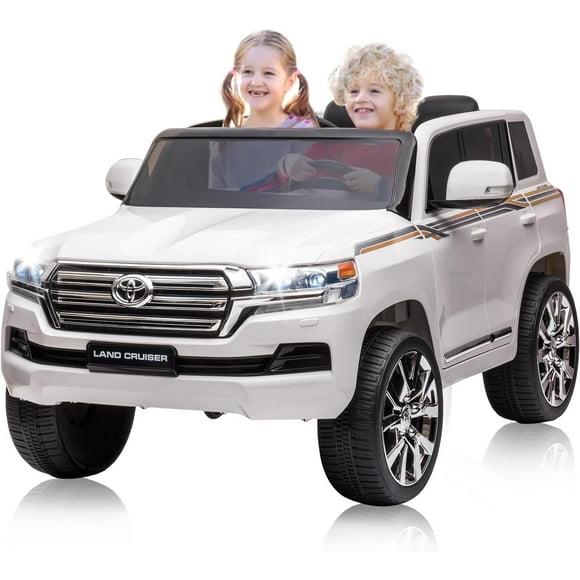 Bingirl 12V Kids Electric Ride on Truck, Battery Powered Electric Ride on Car with 2 Speeds, Parent Control, Sound System, LED lights, Hydraulic Doors