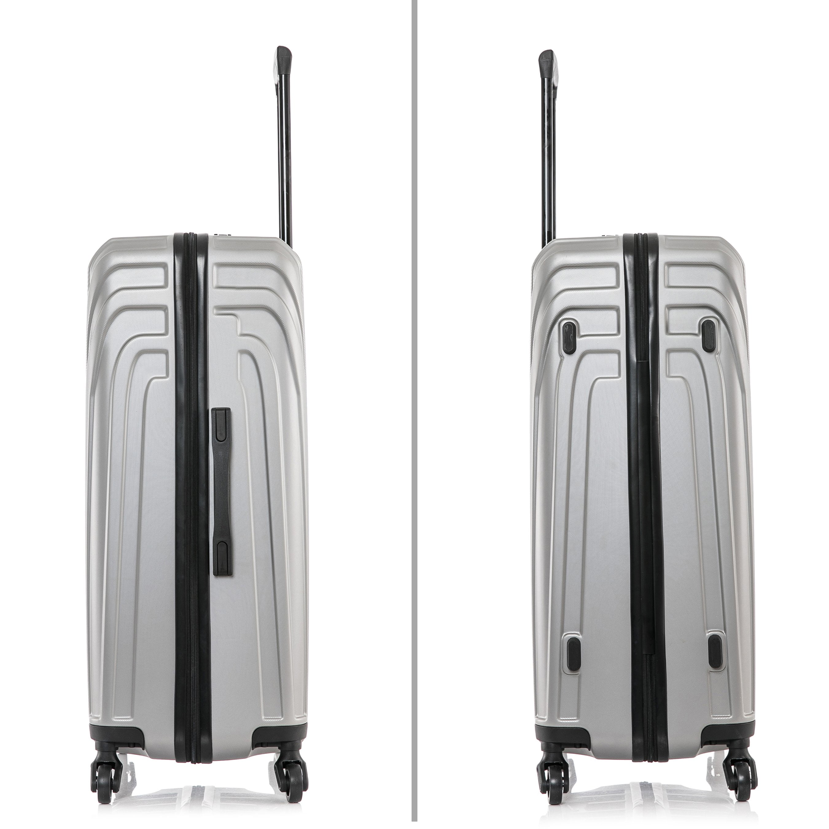 InUSA Vasty 28" Hardside Lightweight Luggage with Spinner Wheels, Handle, and Trolley, Gray