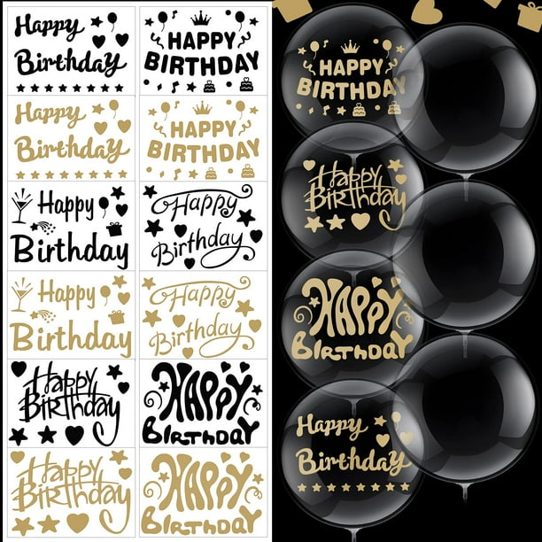 Decoración con globos de cumpleaños de Outus, 42 unidades, color bobo transparente