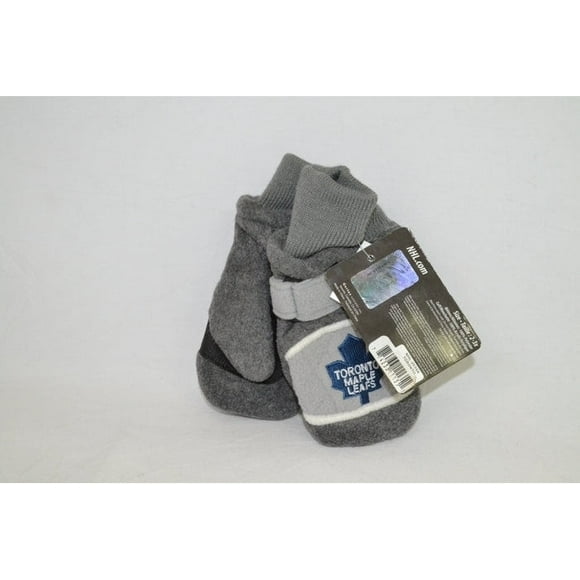 NHL Toronto Maple Leafs Toddlers Mittens Grey 2-3X