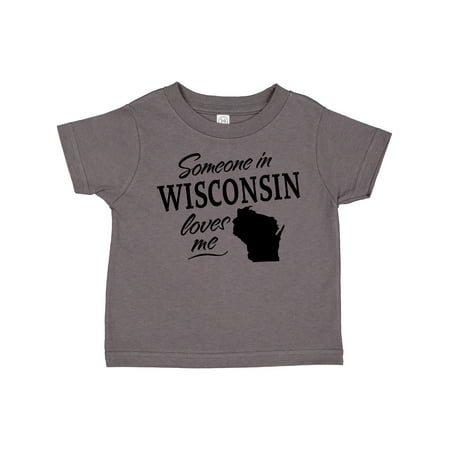 

Inktastic Someone in Wisconsin Loves Me Gift Toddler Boy or Toddler Girl T-Shirt