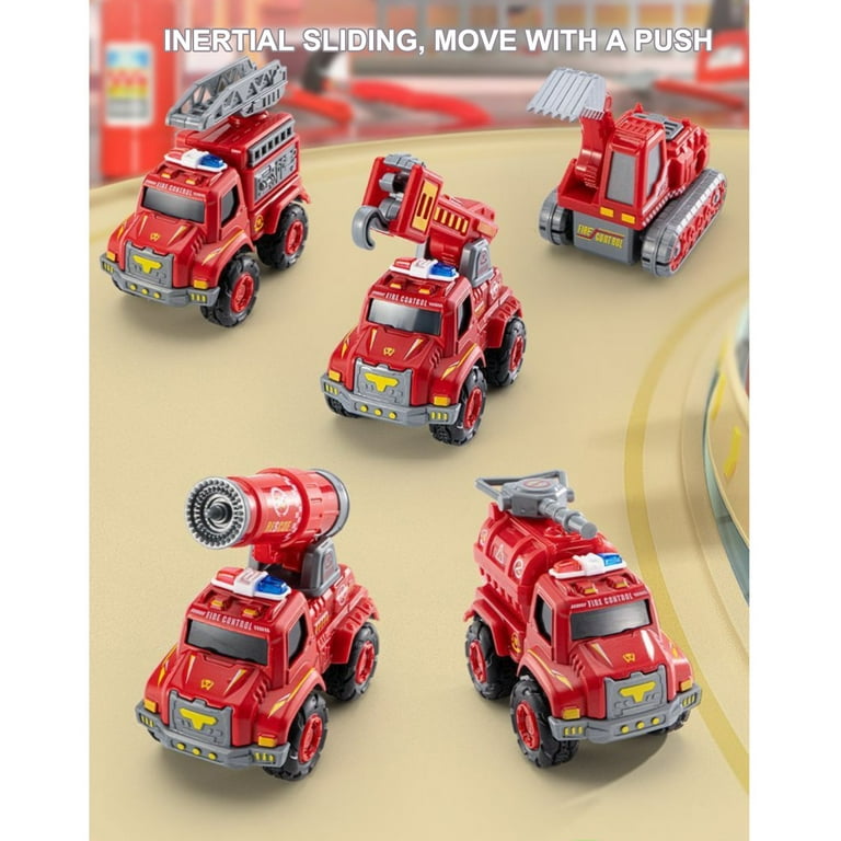 5-in-1 Construction Vehicle Robot Transformer Toy, Drill, Digger
