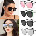 thumbnail image 2 of Gafas De Sol Cuadradas De Diseñador Coreano Para Mujeres/Hombres UV400 Marco De Color, 2 of 4