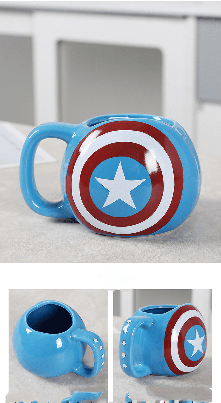 Captain America Shield Marvel Avengers Coffee Mug - Funny Coffee Tea Cup  for Mom Dad Grandma Grandpa Women Men, Unique Gifts for Christmas Birthday  Mothers Day, Ceramic Mug set 1 piece 