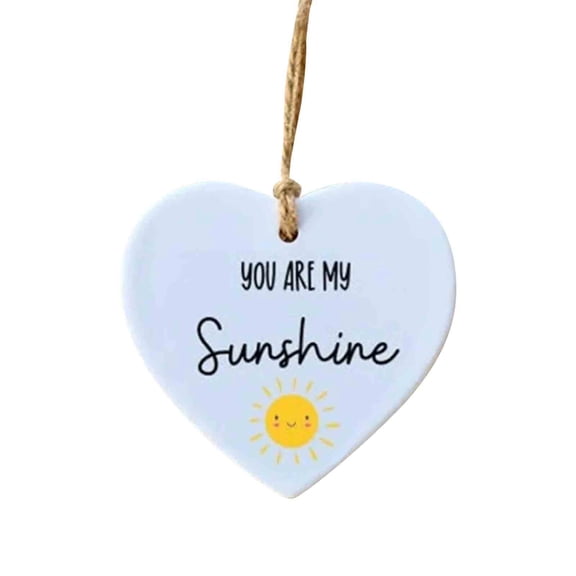 JingChun Thank You Gift, Acrylic Hanging Heart Sign for Xmas Tree Home Decor, Keepsake Sign Valentine's Day Decoration