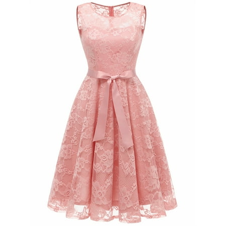 Bagail - Bagail Midi Dress Lace Dress Short Homecoming Dress Floral ...