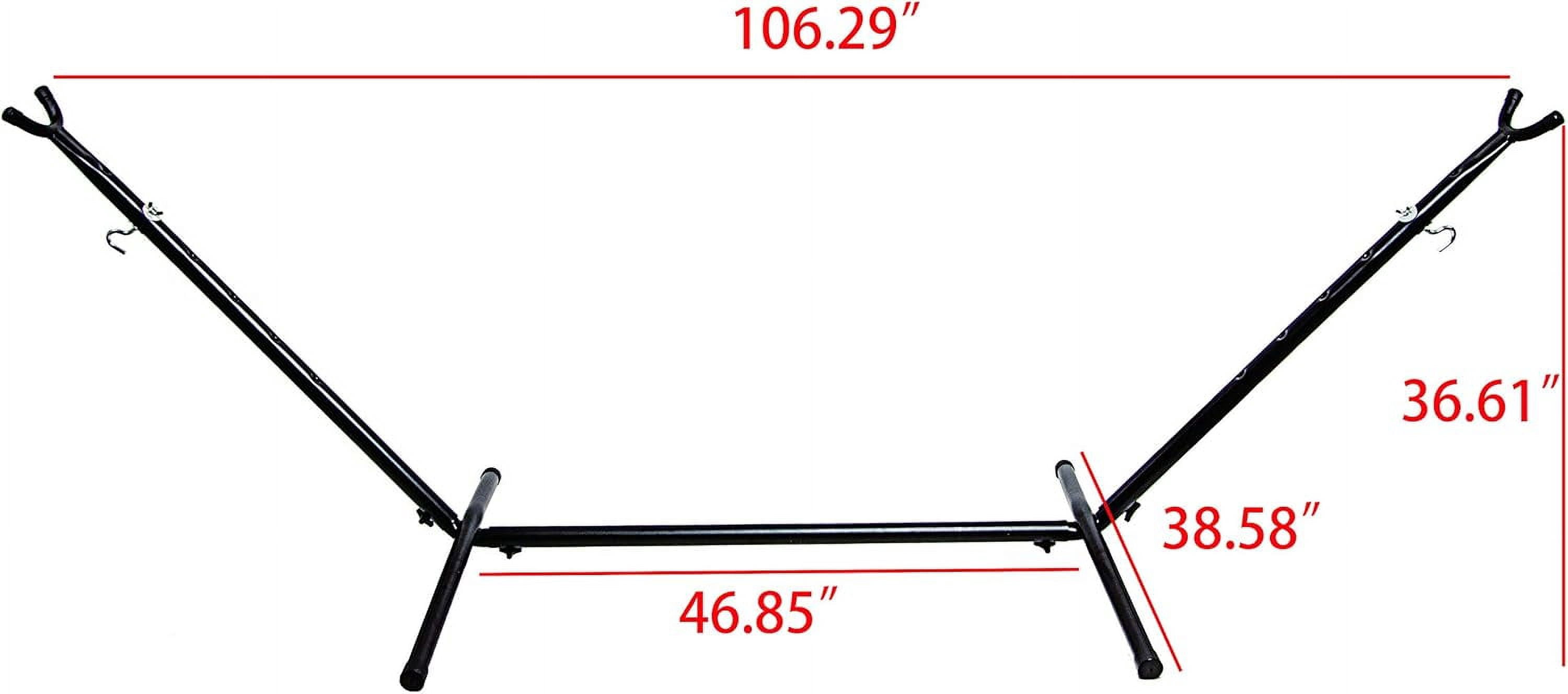 FlexWave Hammock Stand Only, Portable Steel Frame，Double Hammocks, 450 lbs Capacity, for Outdoor，Indoor，Patio，Camping