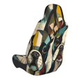 thumbnail image 2 of Wukai Colorful Bulldog Duo Full Set Car Seat Covers with Soft Padding Universal Auto Front Seats Protector and Cushion Mat, 2 of 5