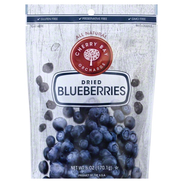 Cherry Bay Orchards All Natural Dried Blueberries, 6 Oz.