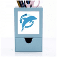 thumbnail image 1 of Blue Ocean Streamline Dolphin Pattern Desk Supplies Organizer Pen Holder Card, 1 of 3