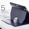 thumbnail image 3 of Business-Style Case for iPad Air 11-inch (2024), Model A2902/A2903/A2904 Case, Heavy-Duty Case with Magnetic Stand /Pencil Holder /Auto Sleep Wake Function, Protective Classic Folio Cover, Navyblue, 3 of 9