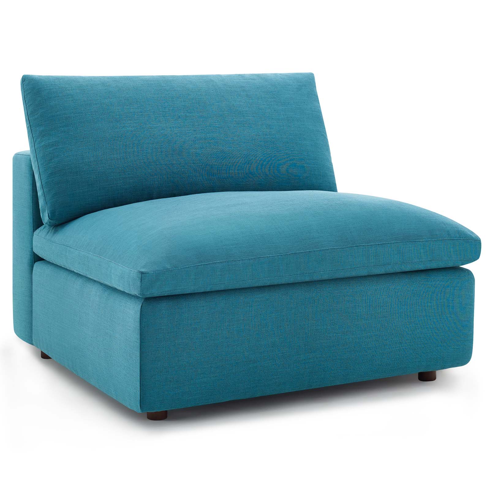 Modway Commix 4-Piece Fabric Down Filled Sectional Sofa Set in Teal - image 5 of 10