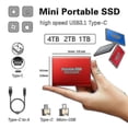 thumbnail image 3 of 16tb Ssd Hard Drive Portable Ssd External Hard Drive For Portable Desktop Type-c, 3 of 4