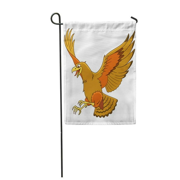 POGLIP Cartoon Eagle Bird Hawk Condor Falcon Colorful Book Page Garden Flag Decorative Flag House Banner 12x18 inch