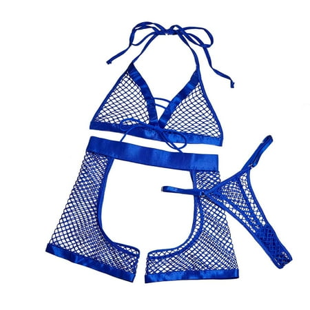 

GWAABD Ladies Lingerie Lingerie Women s Mesh Lace Garter Thong Fluffy Dress Underwear