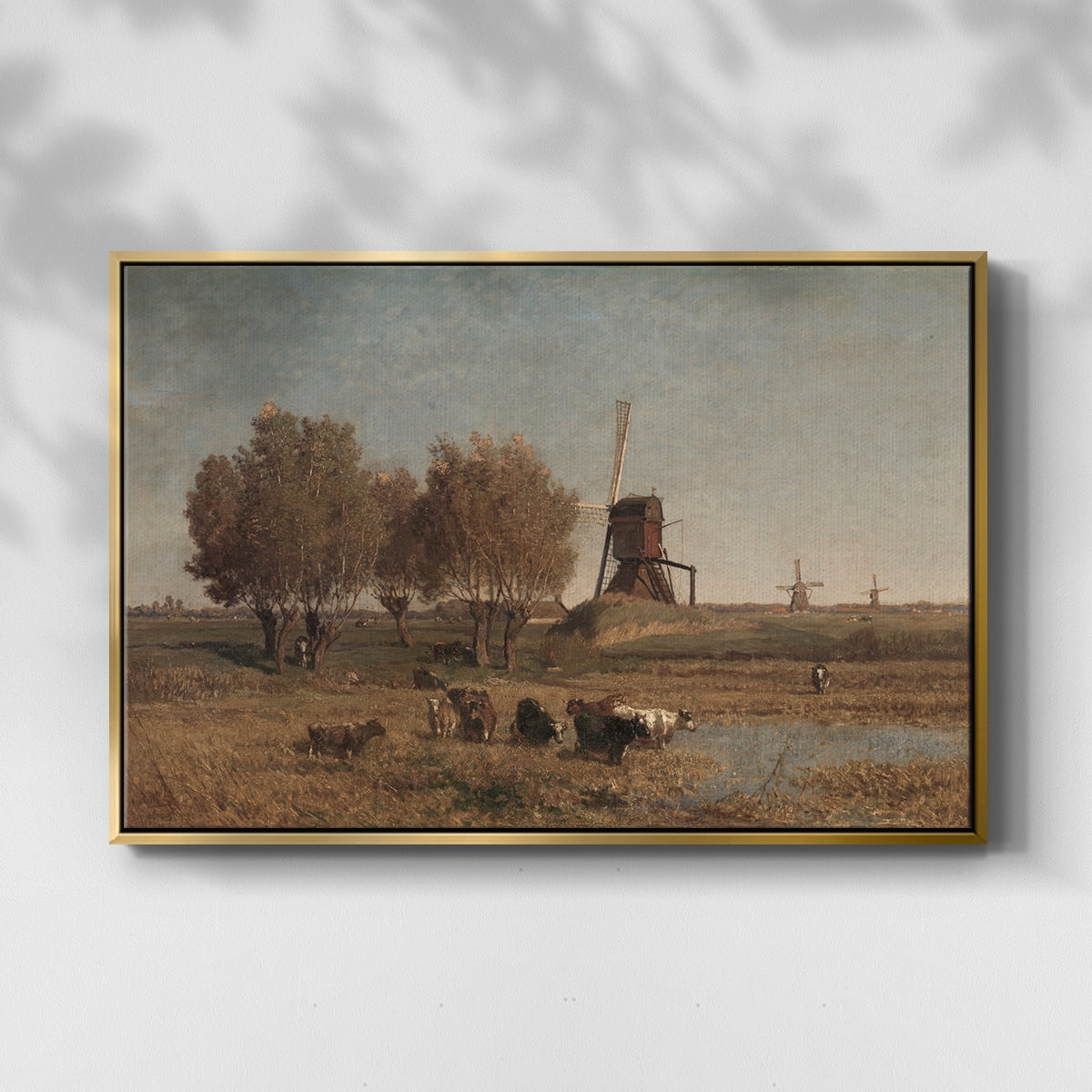 Vintage Landscape-CDII By Wexford Home Framed in Gold Wood Gallery Wrapped Canvas 25 in. x 37 in.