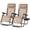 Tan, variant on YRLLENSDAN Oversized Zero Gravity Chair Set of 2 with Adjustable Pillows & Cup Holder Tray, 250lbs Capacity Folding Lounge Chair Outdoor Zero Gravity Recliners for Adult