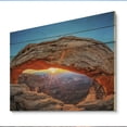 thumbnail image 2 of Designart "Sunrise Mesa Arch Canyon In Utah Desert Dawn" Landscapes Print on Natural Pine Wood, 2 of 5