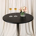thumbnail image 2 of JISEN Cocktail Waterproof Round Table Topper Cap Polyester Fitted Stretchable Tablecloth Cover 48 Inch D-Black, 2 of 6