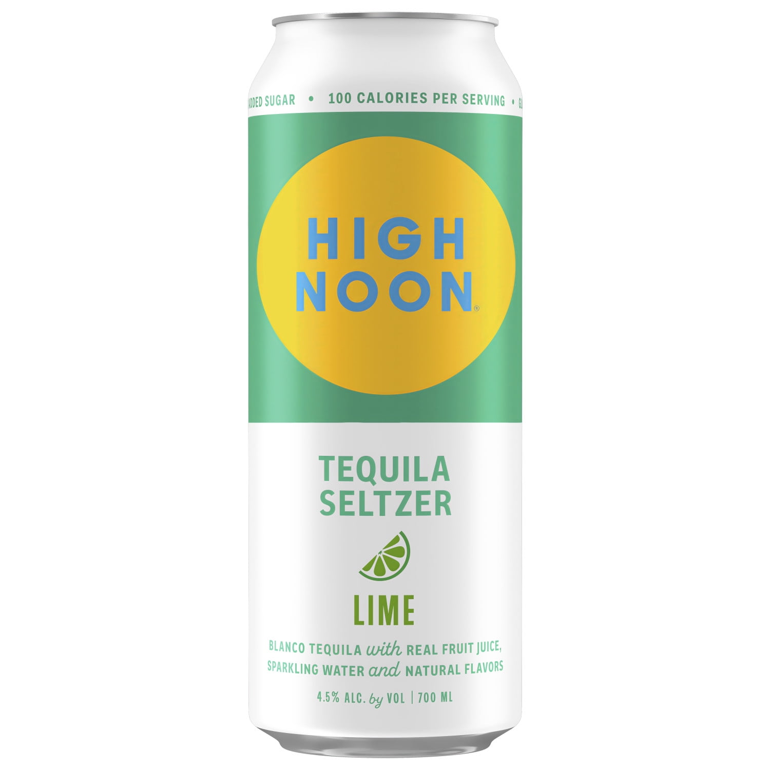 High Noon Lime Tequila Hard Seltzer, 23.67 fl oz Can, 4.5% ABV