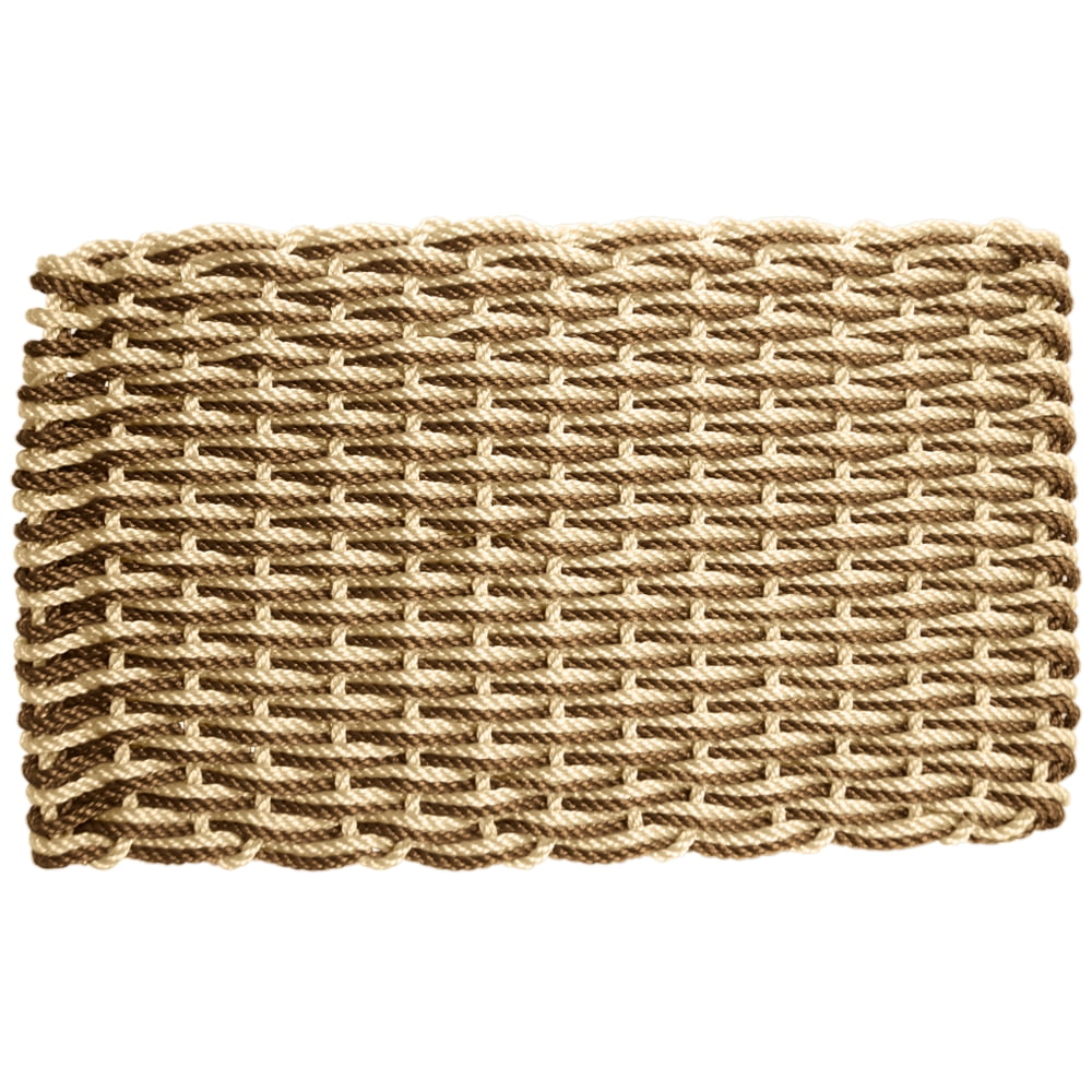 ColorWave Nautical Rope Doormat, Bronze and Champagne