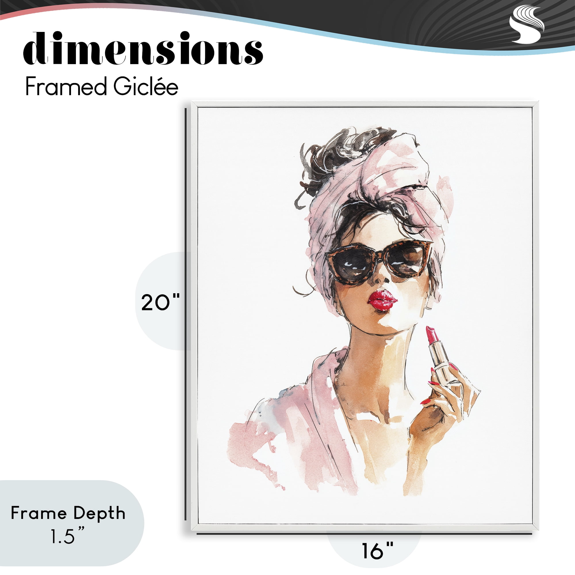 Stupell Industries Velour Secrets Lipstick White Framed Giclee Art, design by Svetlana Aleynikova