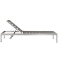 thumbnail image 2 of Modern Contemporary Urban Design Outdoor Patio Balcony Chaise Lounge Chair ( Set of 4), Grey Gray, Aluminum, 2 of 5