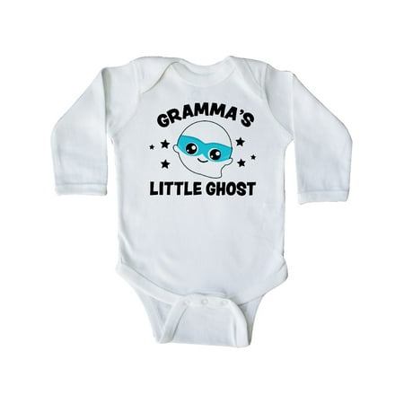 

Inktastic Cute Gramma s Little Ghost with Stars Gift Baby Boy Long Sleeve Bodysuit