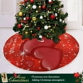 thumbnail image 6 of FMSHPON Vintage Rose Heart Xmas Christmas Tree Skirt Stand Mat for Holiday Party Decoration Indoor Outdoor 36 inches, 6 of 6