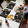thumbnail image 7 of Cafe Coffee Cup Retro Brown Placemats Set of 4,Wipeable Washable Table Mats for Dining Tables,Graffiti Letter Back Place Mats for Kitchen Event Party Tabletop Decor, 7 of 7
