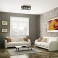 thumbnail image 2 of Globe Electric Verona 2-Light Dark Bronze Flush Mount Ceiling Light with Clear Glass Panes, 65919, 2 of 3