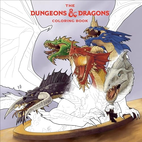 Pre-Owned The Dungeons & Dragons Coloring Book: 80 Adventurous Line Drawings (Paperback) 1984862197 9781984862198