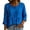 Blue, variant on Elegant Everyday Comfort Women's Tee for Casual and Travel Wear without V-Neck Long Sleeve