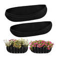thumbnail image 2 of 3PCS Felt Trough Planter Liners 30 Inch Fabric Window Box Liners Replacement Black Non-Woven Hanging Plant Liner, 2 of 5