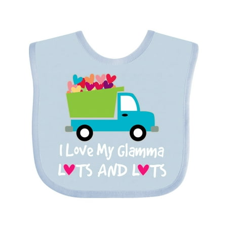 

Inktastic I Love My Glamma Lots and Lots Grandchild Gift Baby Boy or Baby Girl Bib